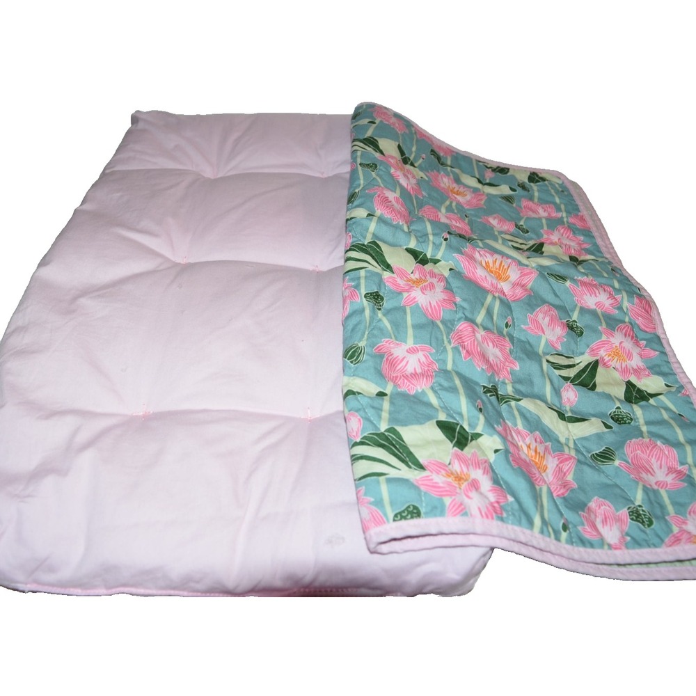 American Girl Doll Pink Bed Mattress Comforter Floral Set 18" replacement